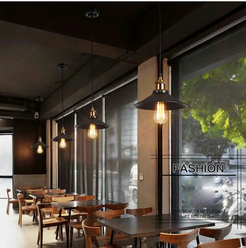 2PCS Set Ceiling Pendant Lamp Light Retro Industrial Metal Hanging Lighting jorunhe.com