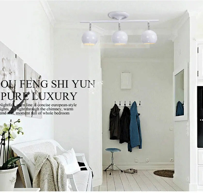 3 Way Rotatable Ceiling Spotlight Track Bar LED Light Chandeliers Fittings jorunhe.com