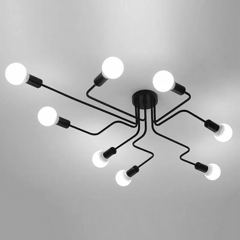 4/8 Head Vintage Pendant Ceiling Light Industrial Chandelier Lamp Kitchen/Home jorunhe.com