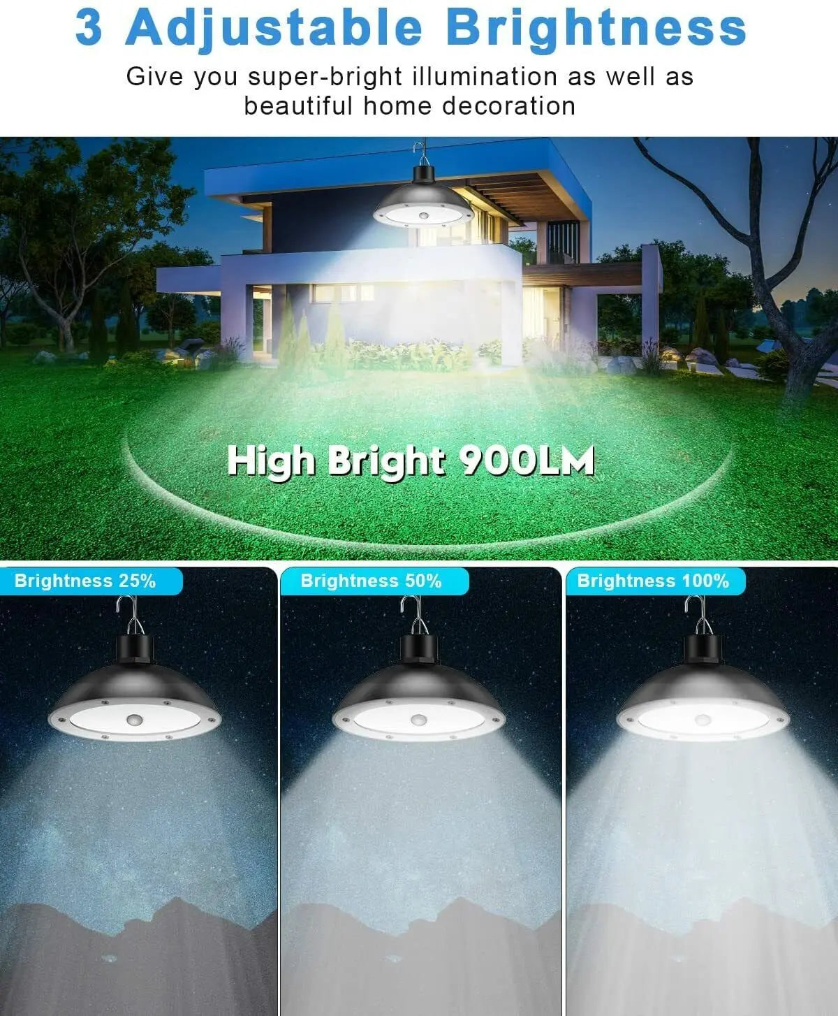 78 LEDs Solar LED Light Waterproof Pendant Outdoor Sensor Lights Remote Control jorunhe.com