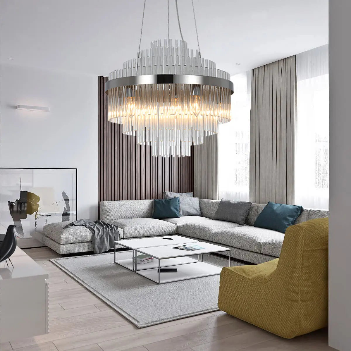Luxury Crystal Pendant Light Fixture Hanging Ceiling Light Crystal Chandelier jorunhe.com
