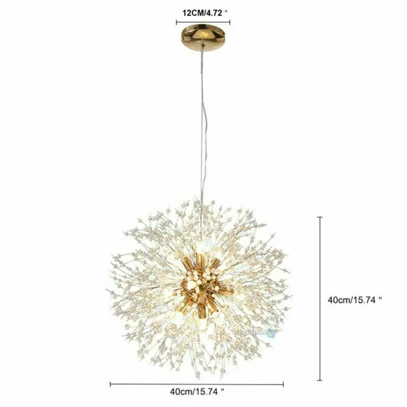 Modern 8 Light Crystal LED Chandelier Sputnik Lighting Firework Pendant Lamp jorunhe.com