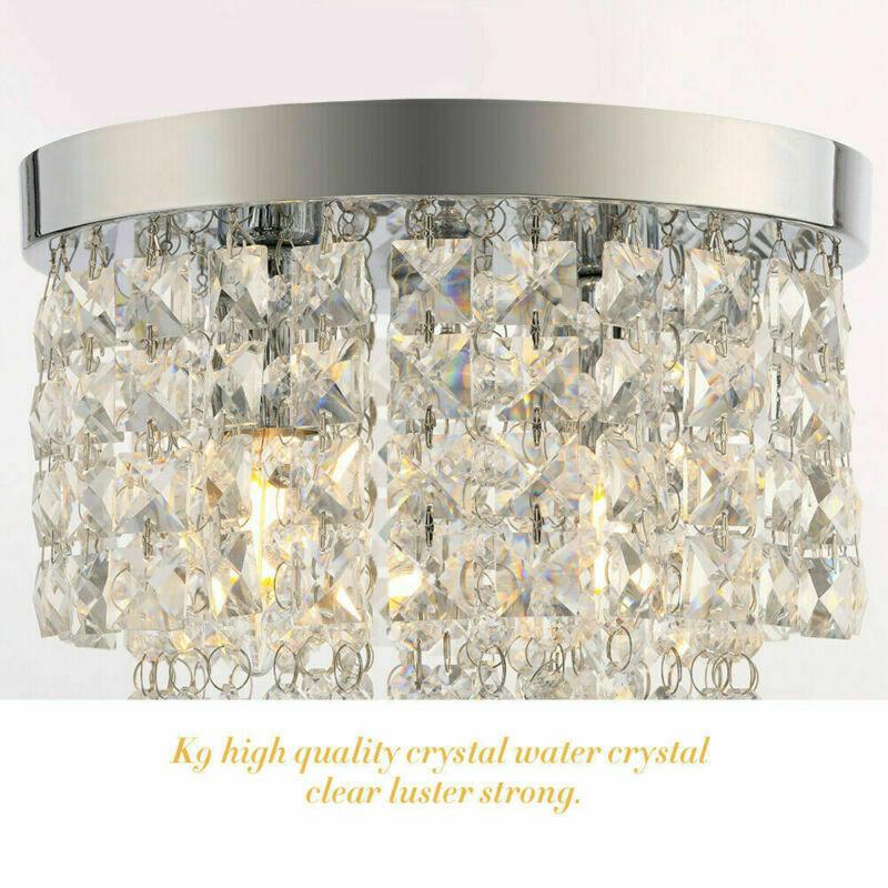 Modern Crystal Glass LED Ceiling Light Flush Mount Chandelier Bedroom Lights H jorunhe.com