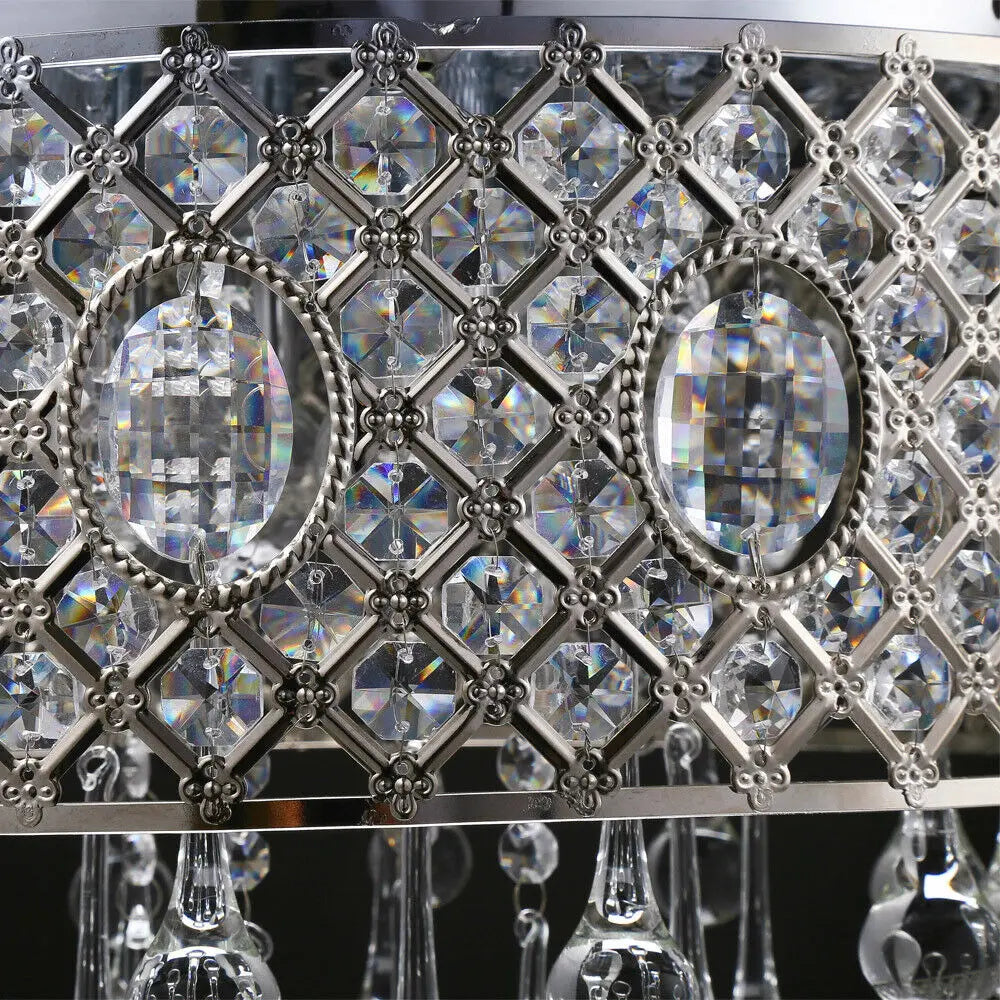 Modern Crystal Pendant Lamp Hanging Light Fixtures Living Room Chandelier Decor jorunhe.com