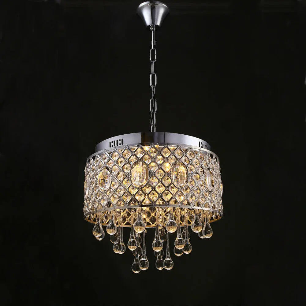 Modern Crystal Pendant Lamp Hanging Light Fixtures Living Room Chandelier Decor jorunhe.com
