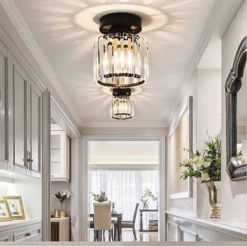 Modern LED Crystal Ceiling Light Fixture Bedroom Lamp Chandelier jorunhe.com