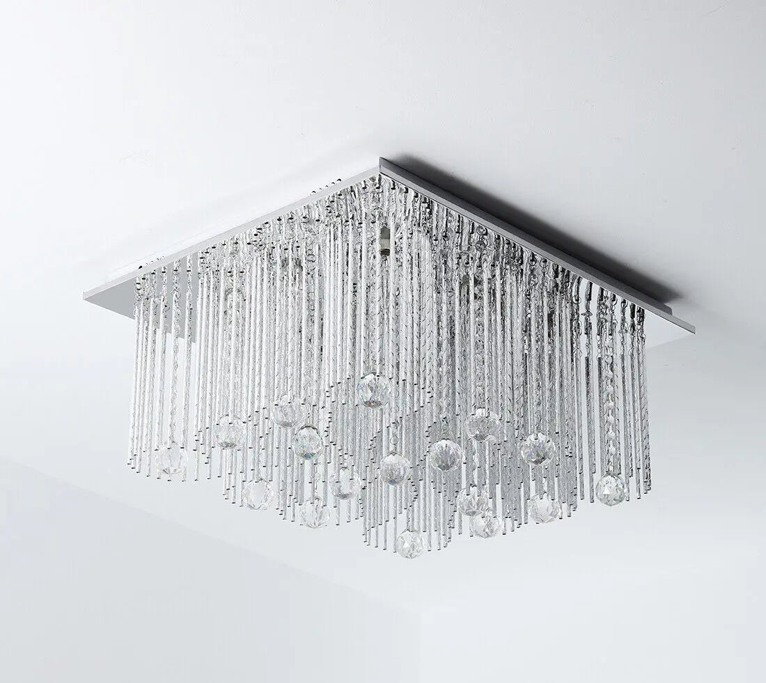 Modern LED Crystal Ceiling Light Fixtures Living Room Hanging Chandelier Decor jorunhe.com