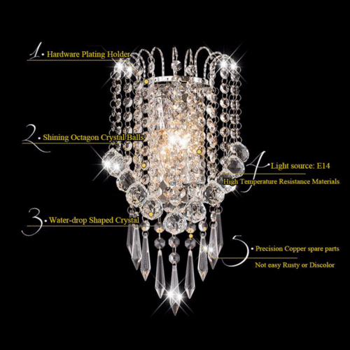 Modern LED Crystal Wall Lights Sconce Aisle/Beside Lights Wall lamp Fixtures jorunhe.com