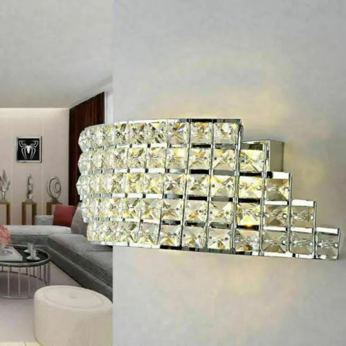 Modern Rhombu K9 Crystal LED Indoor Wall Sconce Wall Lights Fitting Light Decor jorunhe.com