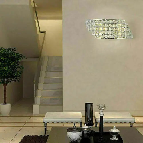 Modern Rhombu K9 Crystal LED Indoor Wall Sconce Wall Lights Fitting Light Decor jorunhe.com