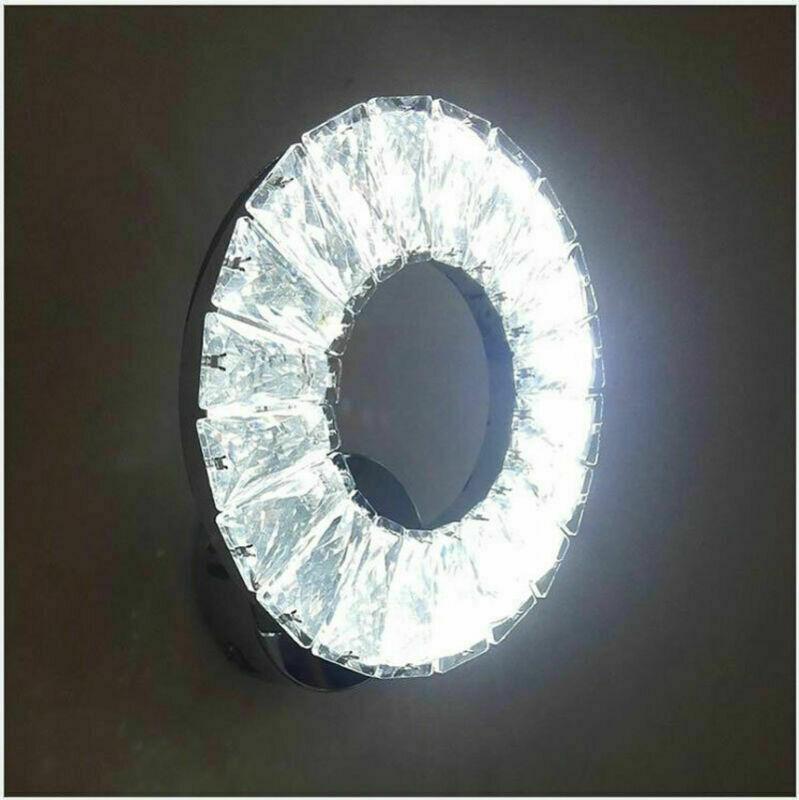 Modern Ring Crystal 12W LED Wall Lights Sconce Lighting Bedside Lamp Decor jorunhe.com