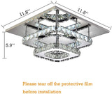 Modern Square 30cm 36W LED Crystal Ceiling Lights Chandeliers Aisle Light jorunhe.com