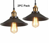 2PCS Set Ceiling Pendant Lamp Light Retro Industrial Metal Hanging Lighting jorunhe.com