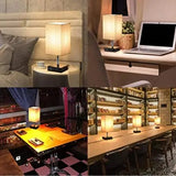 3-Color Touch Control Table Lamp, Dimmable Bedside Lamp with 2 USB Ports , Nightstand Lamp with Black Base, Bedroom Lamp with Beige Lamp Shape jorunhe.com