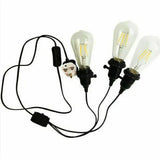 3 Head E27 3 Pin UK 3A Plug In Light Bulb Holder With Inline Switch DIY jorunhe.com