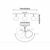 3 Way Rotatable Ceiling Spotlight Track Bar LED Light Chandeliers Fittings jorunhe.com