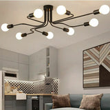 4/6/8 Way Retro Ceiling Light Modern Vintage Industrial Metal E27 Pendant Lamp jorunhe.com