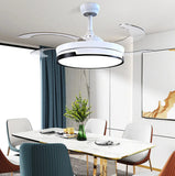 42'' Ceiling Fan 72W LED Light Retractable Blade and Remote Control 3 Colors jorunhe.com