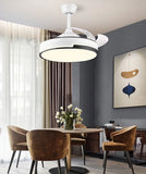 42'' Ceiling Fan 72W LED Light Retractable Blade and Remote Control 3 Colors jorunhe.com