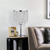 Crystal Table Desk Lamp, Modern Bedside Table Lamp, Nightstand Decorative Room Table Lamp, Sliver Lamp Shade Night Light Fixture for Living Room/Bedroom/Dining Room/Kitchen jorunhe.com