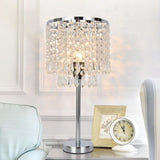 Crystal Table Desk Lamp, Modern Bedside Table Lamp, Nightstand Decorative Room Table Lamp, Sliver Lamp Shade Night Light Fixture for Living Room/Bedroom/Dining Room/Kitchen jorunhe.com