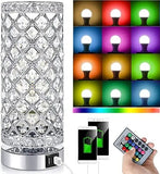 Crystal USB Bedside Lamp, Bedside Table Lamp with Dual USB Charging Port, Elegant Modern Bedroom Lamp, Crystal Table Lamps Ideal for Bedroom, Living Room, Guest Room, Office (LED Bulb Included) jorunhe.com