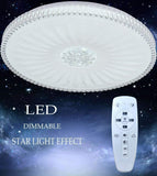 Dimmable RGB 48W LED Ceiling Light Chandeliers Bedroom Lamp W/Remote Control jorunhe.com