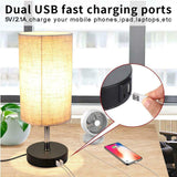 Dimmer Touch Table Lamp with 2 USB Charging Ports Bedside Office Light UK Plug jorunhe.com