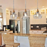 Glass Pendant Light Kitchen Lamp Modern Ceiling Light Home Pendant Lighting jorunhe.com