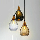 Industrial Retro Loft Glass Pendant Lamp Hanging Ceiling Restaurant Chandeliers jorunhe.com