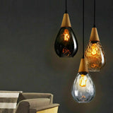 Industrial Retro Loft Glass Pendant Lamp Hanging Ceiling Restaurant Chandeliers jorunhe.com