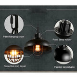 Industrial Retro Vintage Loft Iron 33cm Pendant Lamp Bar/Hotel Chandelier jorunhe.com