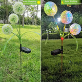 Jorunhe Garden Solar Lights Dandelion Flower Solar Stake Lights Outdoor Solar Powered Lights IP65 Waterproof Garden Ornaments Outdoor for Pathway Patio Forecast Decoration  [Energy Class A++] jorunhe.com