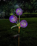 Jorunhe Garden Solar Lights Dandelion Flower Solar Stake Lights Outdoor Solar Powered Lights IP65 Waterproof Garden Ornaments Outdoor for Pathway Patio Front Yard Decoration (Purple) [Energy Class A++] jorunhe.com