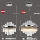 Luxury Crystal Pendant Light Fixture Hanging Ceiling Light Crystal Chandelier jorunhe.com