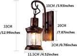 Metal Vintage Retro Wall Lamp Nostalgic Lamps Metal Glass Spray Paint Industry Wind Creative E27 Rustic Wooden Bracket Light Restaurant Bar Cafe Wall Wash Lights Corridor Kitchen Bedroom Living Room jorunhe.com