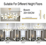 Modern 18 Light Firfly LED Chandelier Light Stylish Tree Branch Pendant Lamp jorunhe.com