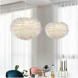 Modern 30CM Feather Shade Ceiling Lamp Pendant Ceiling Light Decor for Bedroom jorunhe.com