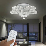 Modern 5 Rings LED Crystal Ceiling Light Flush Mount Large Crystal Chandelier jorunhe.com