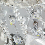 Modern 5 Rings LED Crystal Ceiling Light Flush Mount Large Crystal Chandelier jorunhe.com