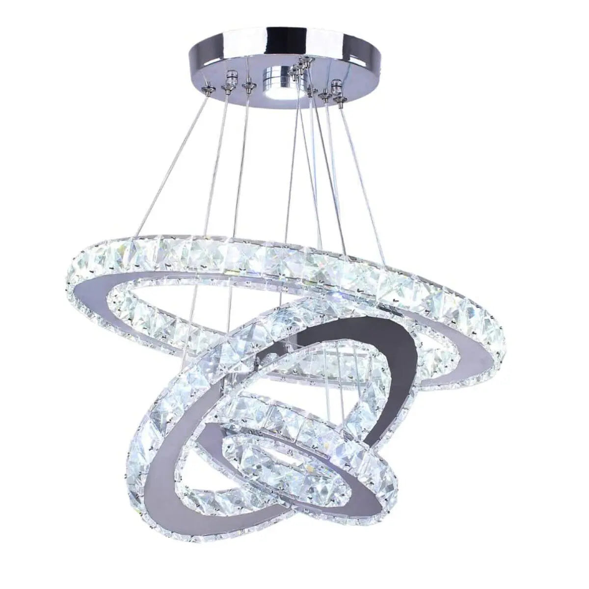 Modern Crystal Chandeliers Lighting Pendant Ceiling Lamp with 3