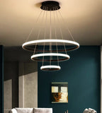 Modern 55W LED Ceiling Light 3 Ring Pendant Chandelier Lamp Home jorunhe.com