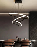 Modern 55W LED Ceiling Light 3 Ring Pendant Chandelier Lamp Home jorunhe.com