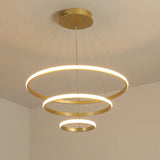 Modern 55W LED Ceiling Light 3 Ring Pendant Chandelier Lamp Home jorunhe.com