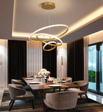 Modern 55W LED Ceiling Light 3 Ring Pendant Chandelier Lamp Home jorunhe.com