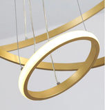 Modern 55W LED Ceiling Light 3 Ring Pendant Chandelier Lamp Home jorunhe.com