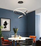 Modern 55W LED Ceiling Light 3 Ring Pendant Chandelier Lamp Home jorunhe.com