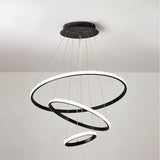 Modern 55W LED Ceiling Light 3 Ring Pendant Chandelier Lamp Home jorunhe.com