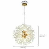 Modern 8 Light Crystal LED Chandelier Sputnik Lighting Firework Pendant Lamp jorunhe.com