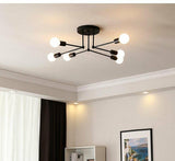 Modern Brass 6 Heads Chandelier Pendant Lighting Ceiling Lights Study Room Lamp jorunhe.com